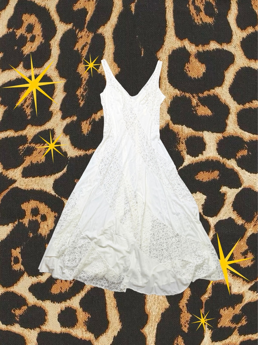 OLGA | Vintage 1970s Olga Ivory Lace Swirl Maxi Gown Style 9688 Bridal | Size 38